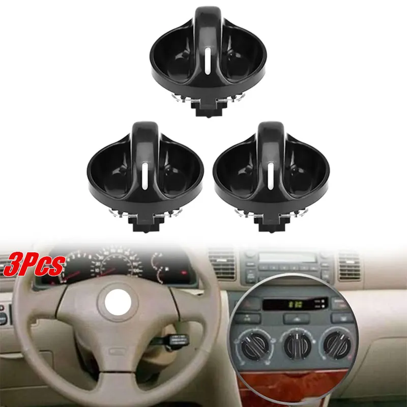 

For Toyota Tundra 2000 2001 2002 2003 2004 2005 2006 OEM 55905-0C010 3Pcs A/C Climate Fan Heater Control Knob Plastic 559050C010