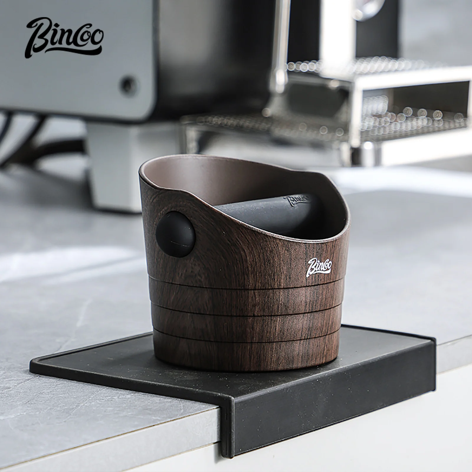 Bincoo Anti-Slip Coffee Knock Box & Espresso Grounds Container – Barista Essentials