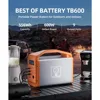Portable Power Station, LiFePO4 Solar Generator, 2*600W (Peak 1200W) AC Power Sockets, 100W USB-C, 556Wh 2