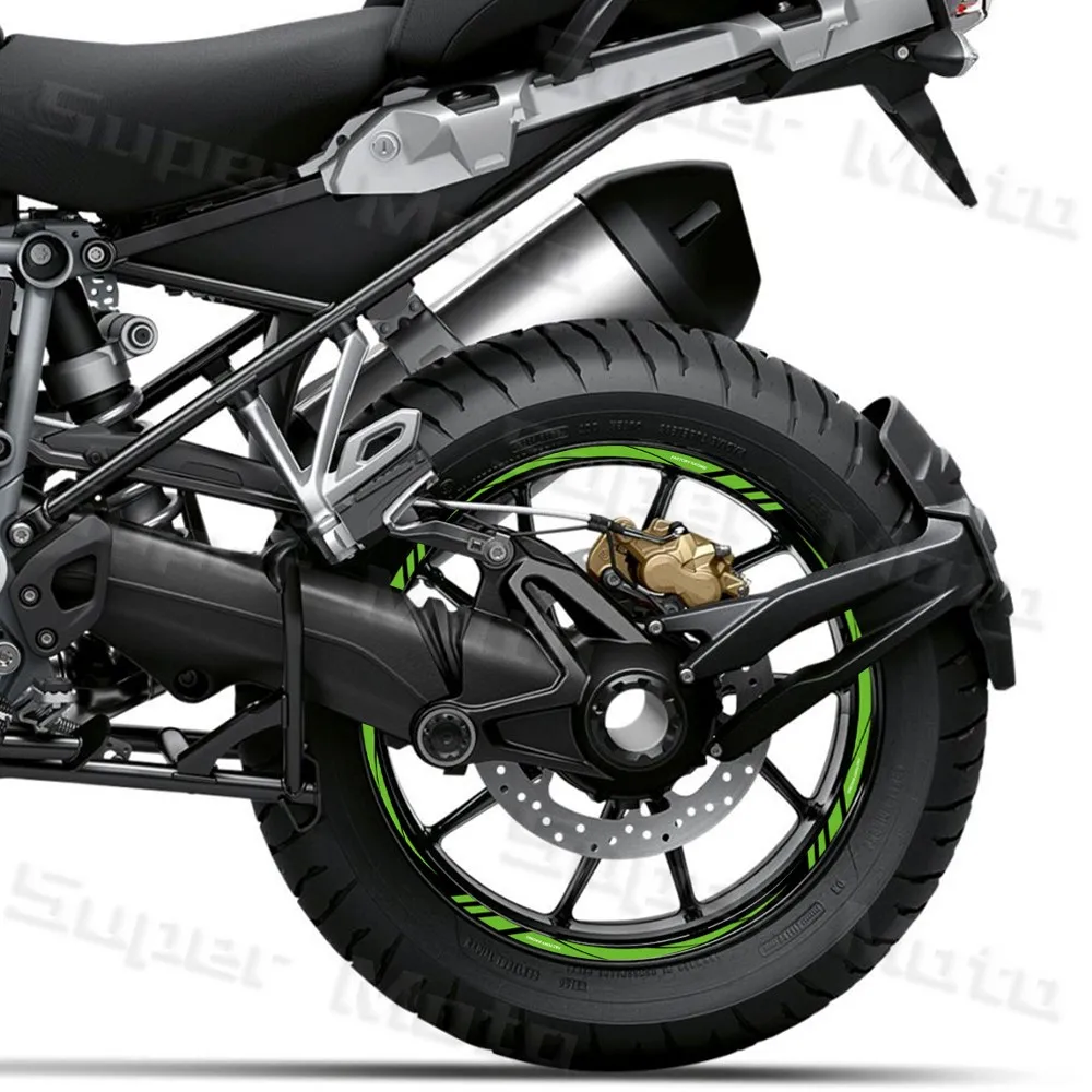 Motorcycle Rim Sticker 12"13 "14"15"16"17"18" inch Reflective Motorcycle Rim Sticker Wheel Hub Stripe Tire Decal Tape for Kawasaki Suzuki Honda YAMAHA