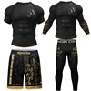 Men Tracksuit MMA Rashguard Jiu Jitsu T-shirt+Pants Sets Fitness Boxing Jerseys BJJ Muay Thai Shorts Gym Rash Guard Sportsuit 2