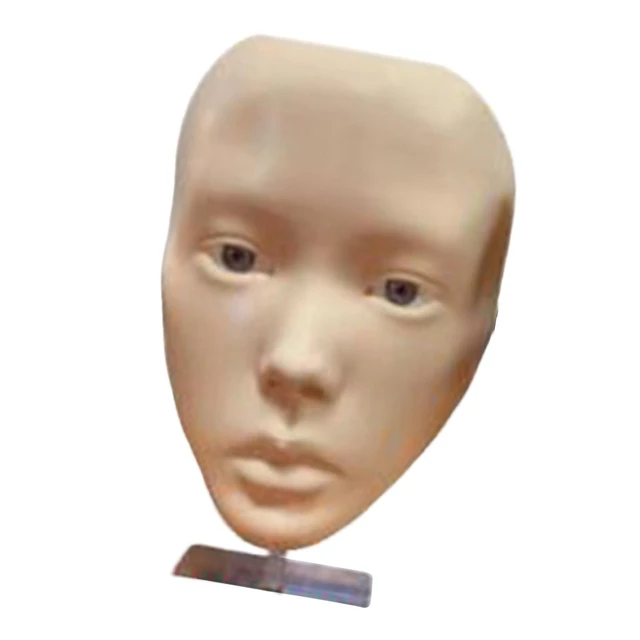 Makeup Practice Face Board Soft Touch Mannequin Training Head for Eyeliner  Simulation