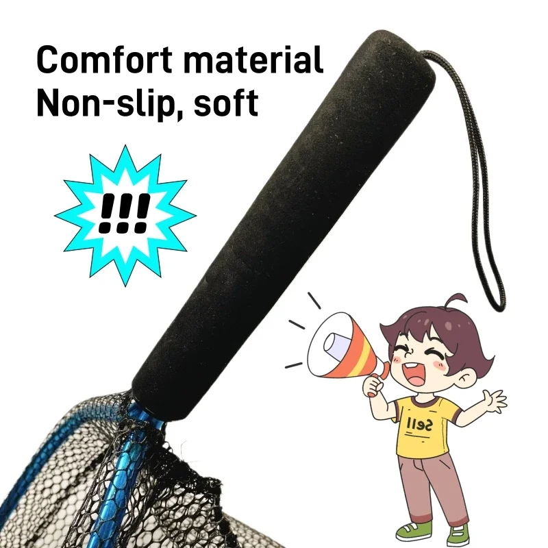 Fishing Nets with Short Handles Portable Aluminum Alloy Lightweight Landing Net fishing landing net fishing net