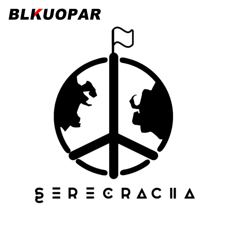 

Забавная виниловая креативная наклейка для защиты от солнца BLKUOPAR Peace милые стикеры на автомобиль