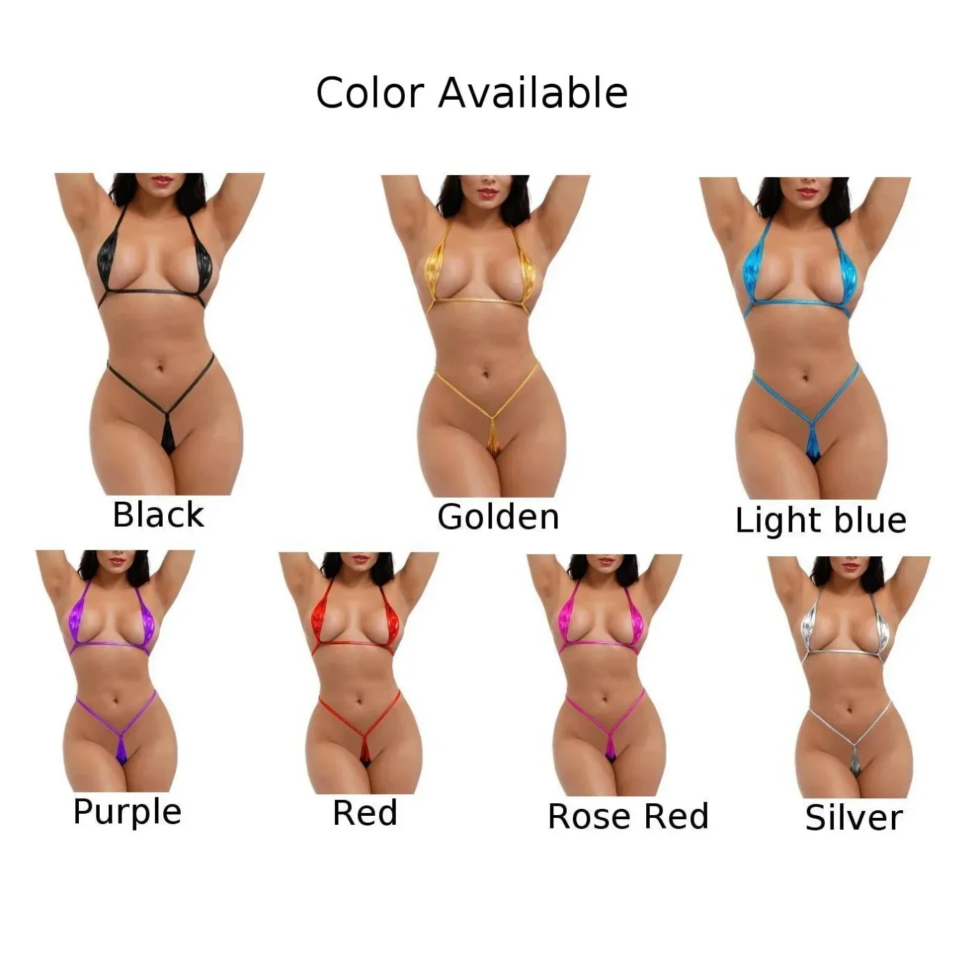 Women PU Patent Leather Bikini Bra G-string Top Underwear Shiny Lingerie Thongs Lady Backless Erotic Swimwear Underwear