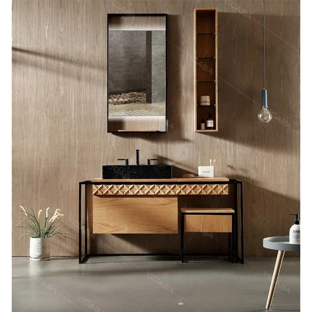 bathroom vanity cabinet with basin
