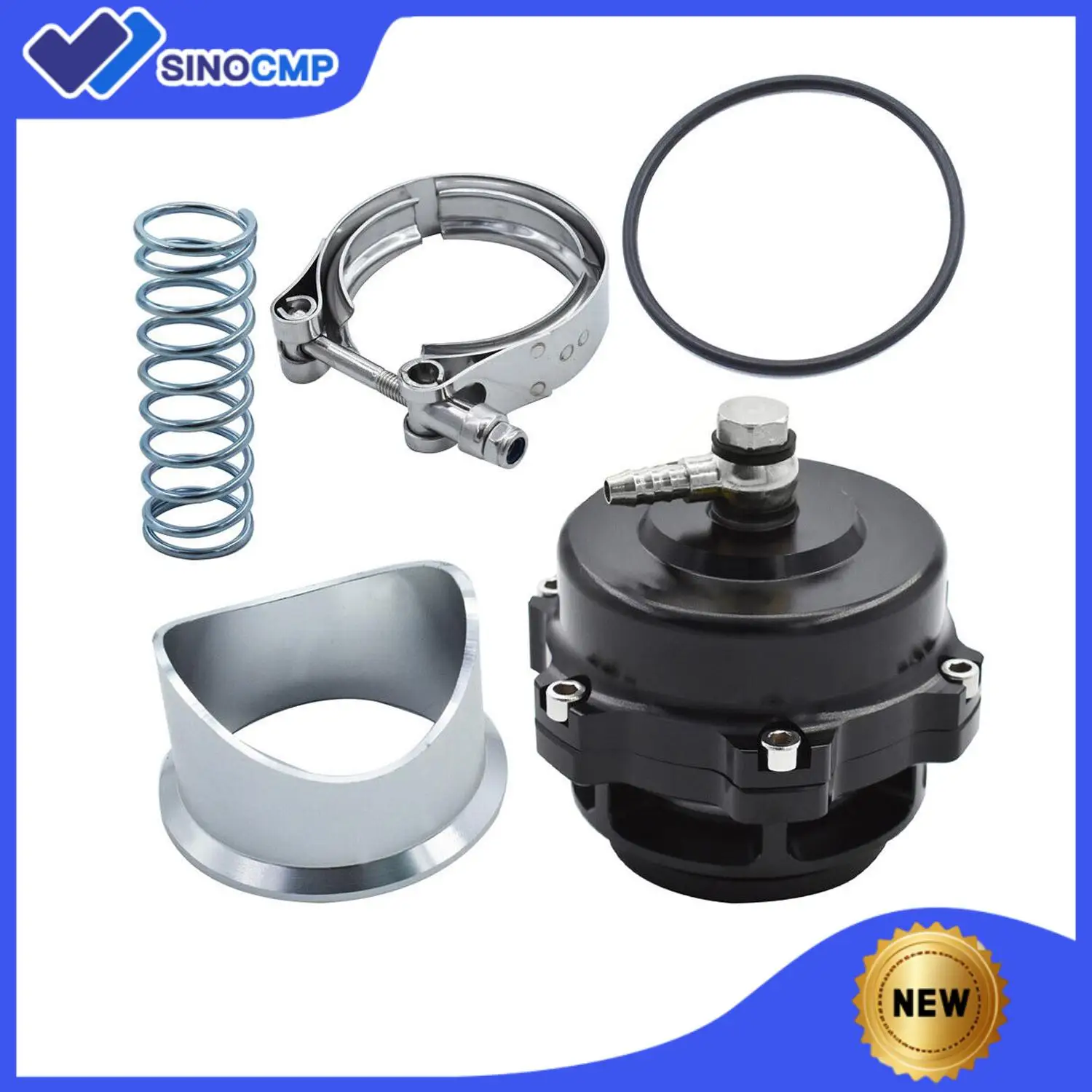 

1191910634 11919-10634 for BV50 Series 50mm Blow Off Valve BOV for TIAL Q V-Band Flange BLACK 6 PSI Spring Replacement Parts