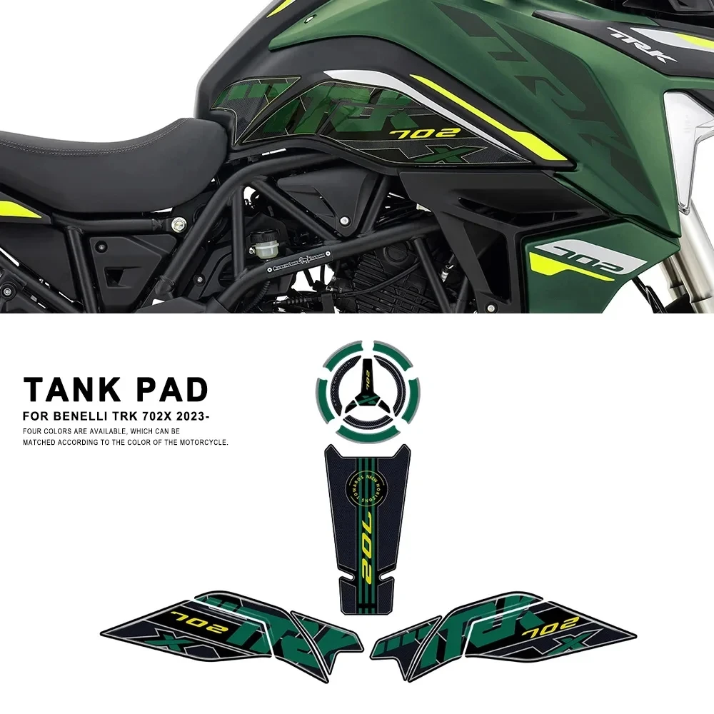 

For Benelli TRK 702X TRK702X 2023- Motorcycle Tank Pad 3D Gel Epoxy Resin Sticker Kit Traction Decal Accessories Waterproof