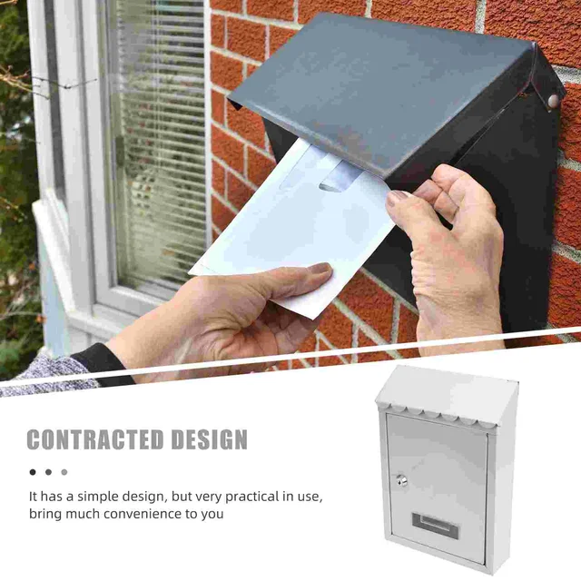 Kültéri Újságdoboz Falra Szerelt Esőálló Levél Kézbesíthető Doboz Zárolható Postafiók Bezárható A Villa Apartmanhoz - Image 2