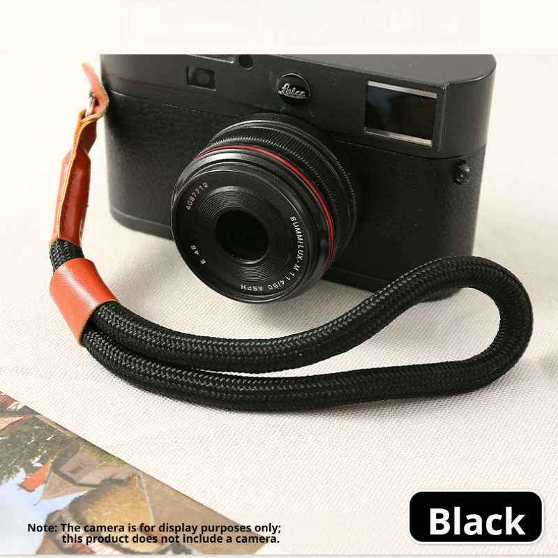 A6400 A7C 니콘 Zfc Z50 후지 X-S10 XT5 미러리스 DSLR용 수제 파라코드 카메라 손목 스트랩, 미끄럼 방지 안전 로프