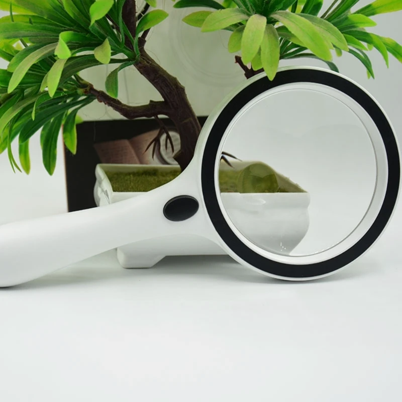 20x Magnifying Lens Handheld Senior Reading Magnifier for Coins Stamp  Jewelry Illuminated Magnifying Glass with 13 LED M4YD