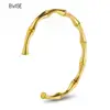 Bwise Stainless Steel Gold Color Bamboo Joint Bangles 2023 Trend Bracelet For Women Men Romantic Party Gift Fashion Jewelry 4