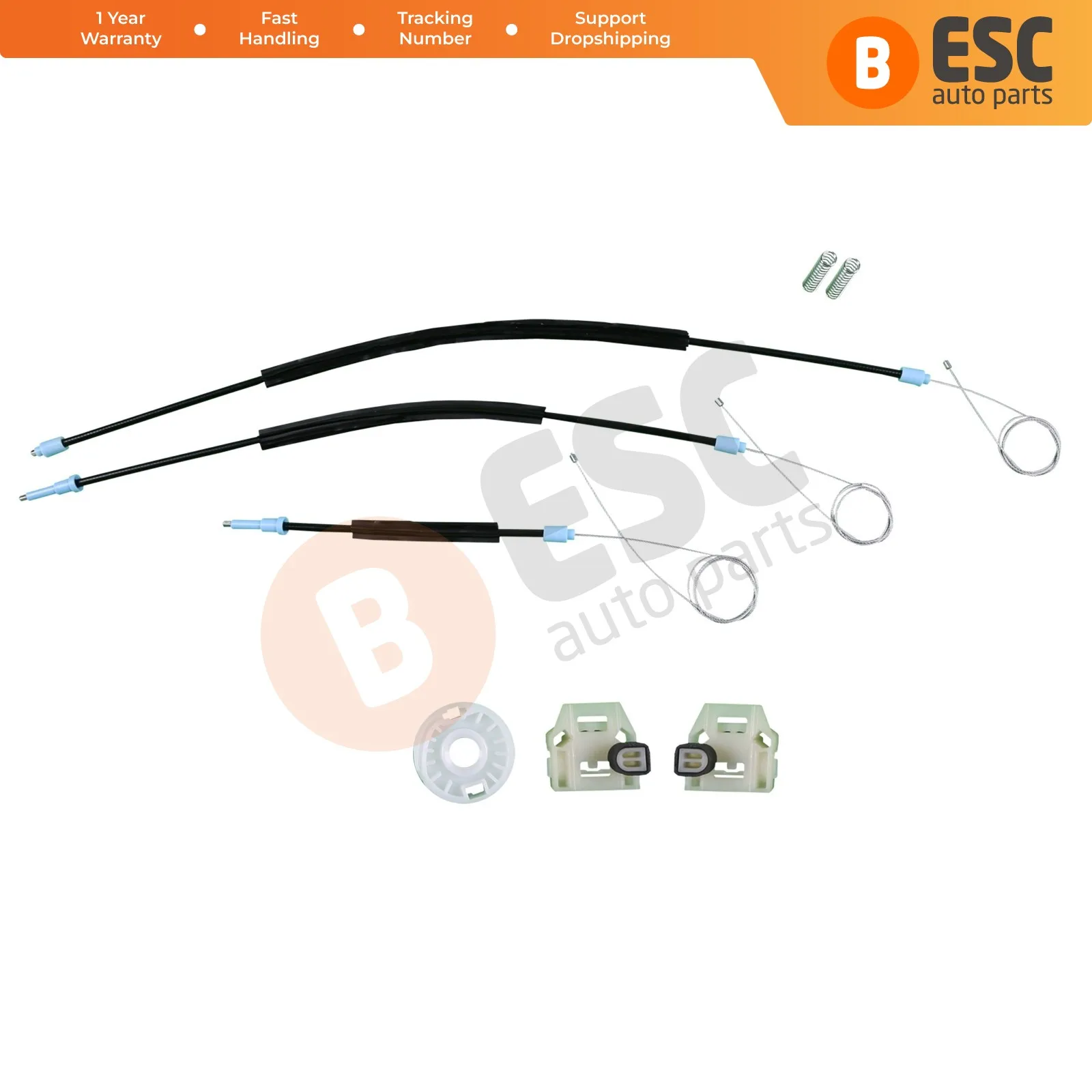 

ESC Auto Parts EWR428 Electrical Power Window Regulator Repair Kit Front Left or Right Door for VW New Beetle 1997-2010