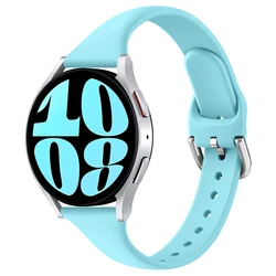 Slim 20mm Silicone Smartwatch Strap - Premium Watchband Replacement for 20mm (Light blue)