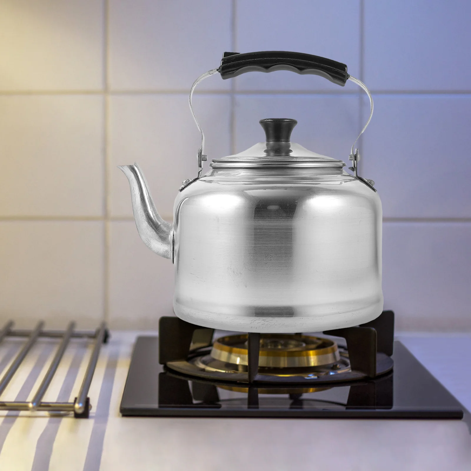 Large Capacity Aluminum Kettle Water Heating Pot Tea Kettle Stovetop Boiler Kitchen Water Kettles Aluminum Coffee Pot Dining Bar