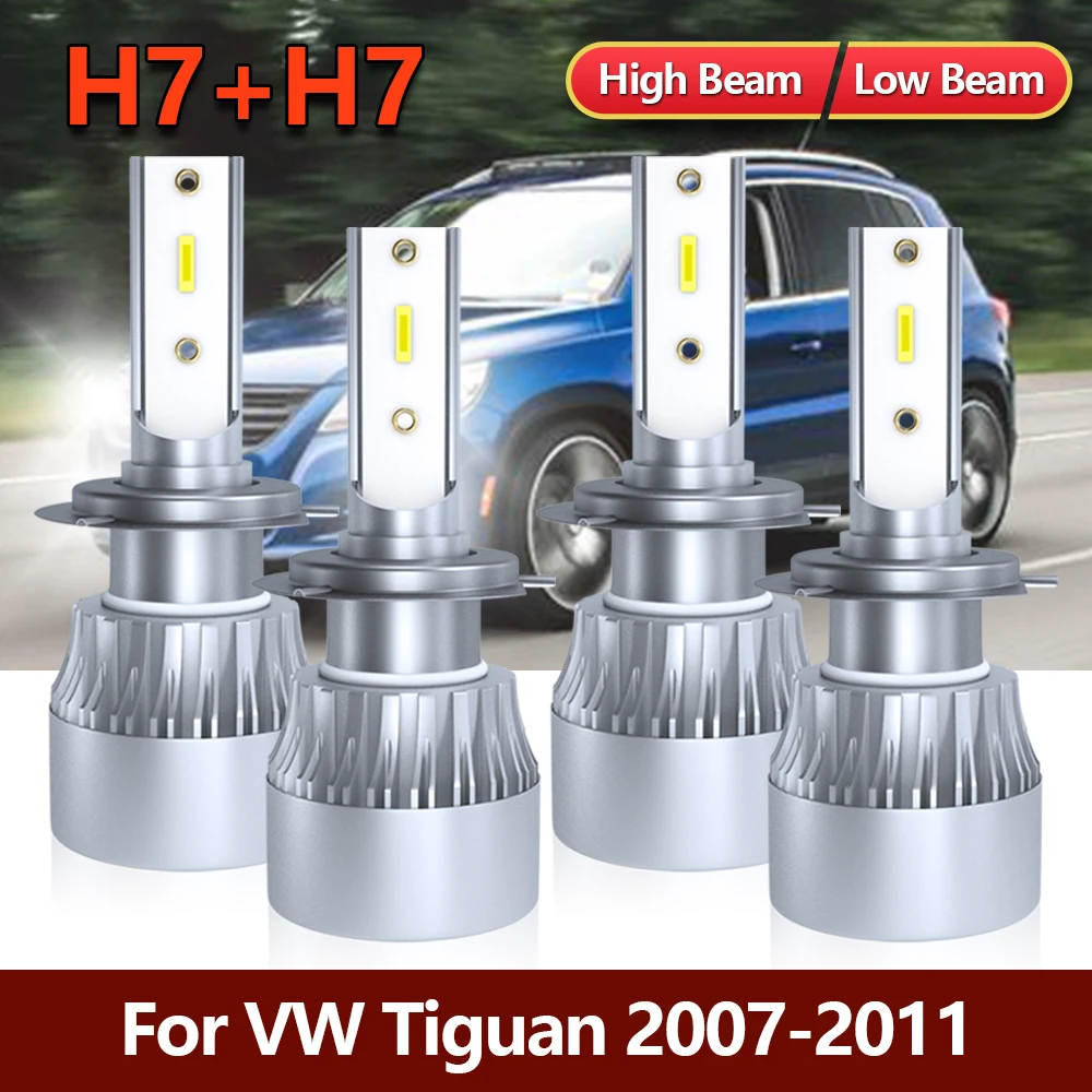 

Roadsun LED Headlight Bulbs High Low Combo Auto Car CSP Bright Turbo Replace For VW Tiguan Headlamps 2011 2010 2009 2008 2007