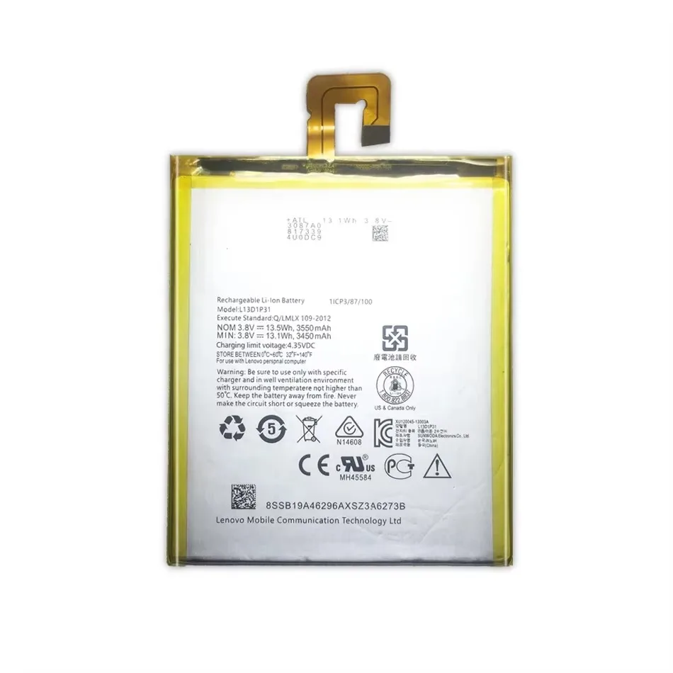 3550mAh Battery For Lenovo Pad A3500 S5000 S5000-H Tab3 7 TB3 710i 710F Tab 2 Tab2 A7 A7-30 A7-10F A7-20F Batteries