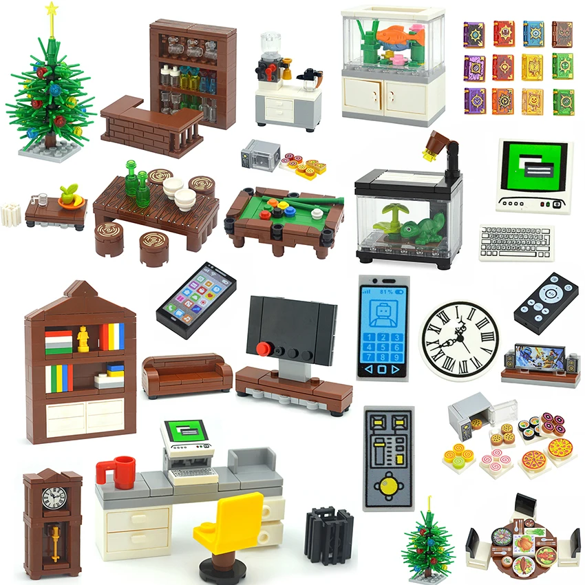Creative Building Block Furniture and Accessories Set