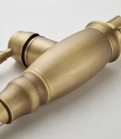 Tuqiu ก๊อกน้ําห้องครัวโบราณก๊อกน้ําอ่างล้างจานทองเหลืองอ่างล้างจานแตะดึงหมุน Spout Mixer แตะร้อนเย็น Crane 6