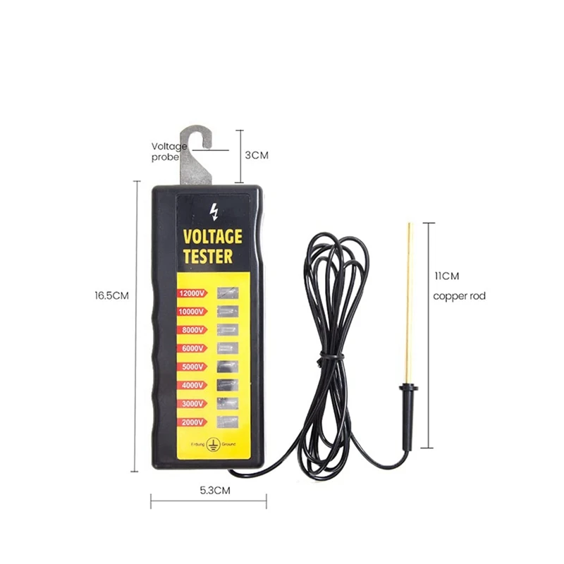 Outil de test de tension de clôture électrique, testeur de cour