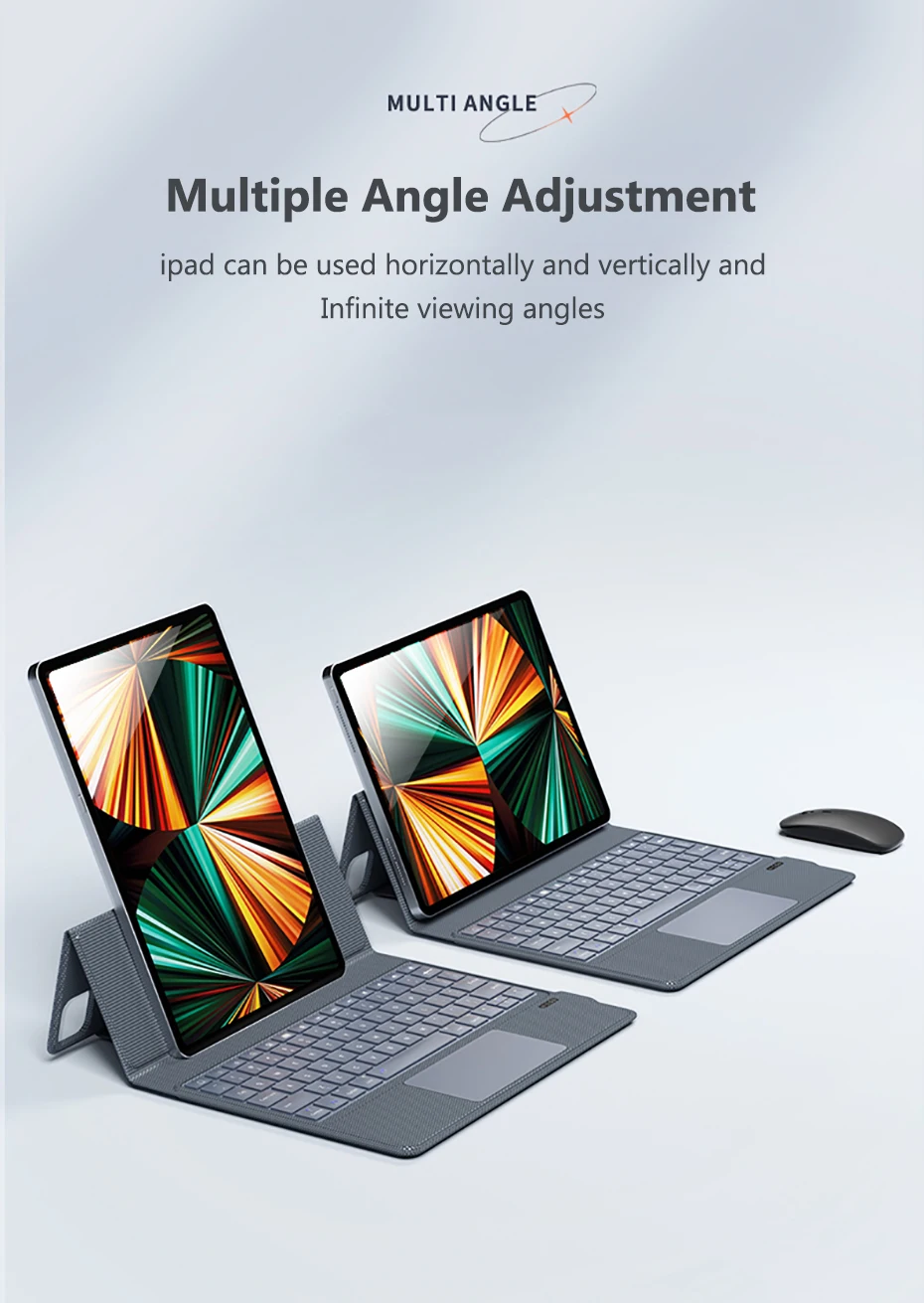 teclado mágico sem fio para ipad air capa ipad pro ipad air capa magnética suporte bluetooth capa de teclado sem fio