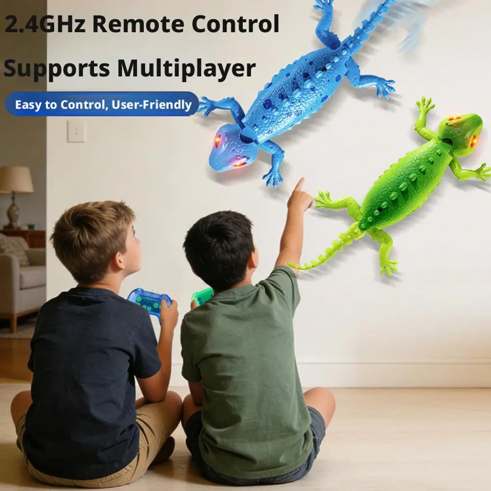 전기 원격 조종 벽타기 도마뱀 로봇 장난감 시뮬레이션 크롤링 충전식 동물 장난감 선물 남자아이 장난감