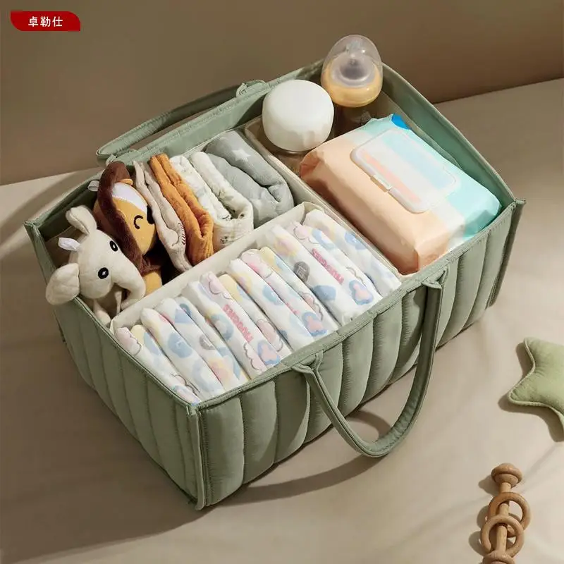 휴대용 대용량  기저귀 보관 가방 다기능 경량 엄마 가방 외출용 간편 휴대 가족 수납 도구