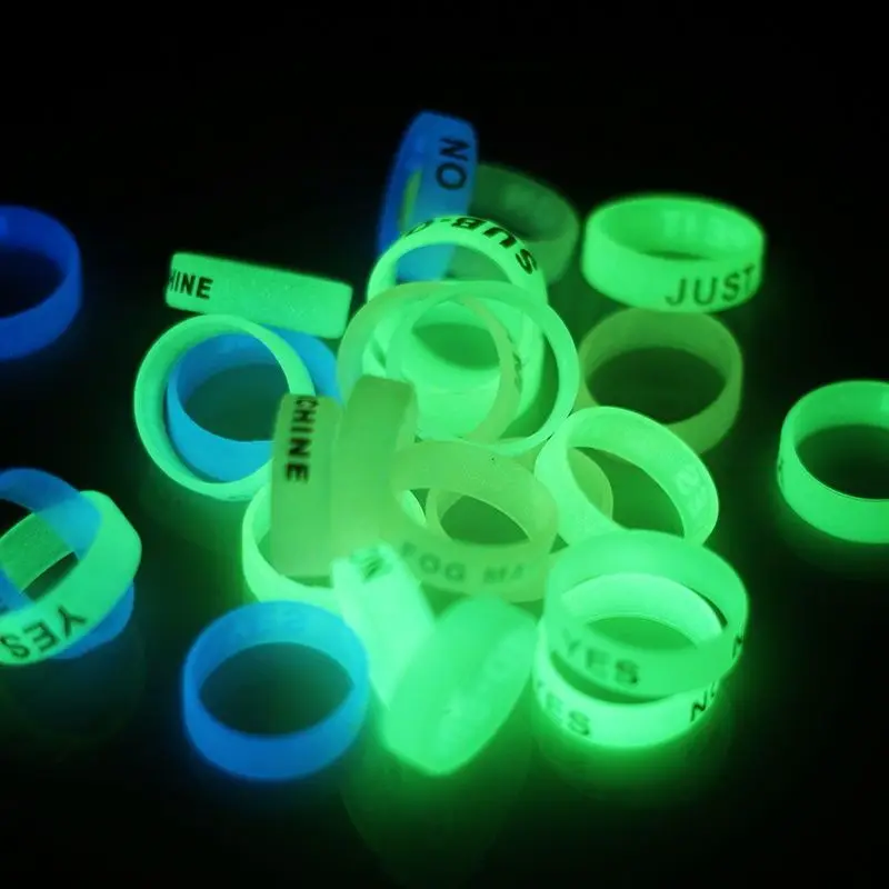 Portable 22MM Fluorescent Silicone Luminous Circle Anti-skid Glow Ring Decorative Ring For EDC Flashlights Torch Fishing Rod 13 colors 20 grams eco friendly without radiation neon phosphor powder dust luminous pigment fluorescent powder glow in the dark