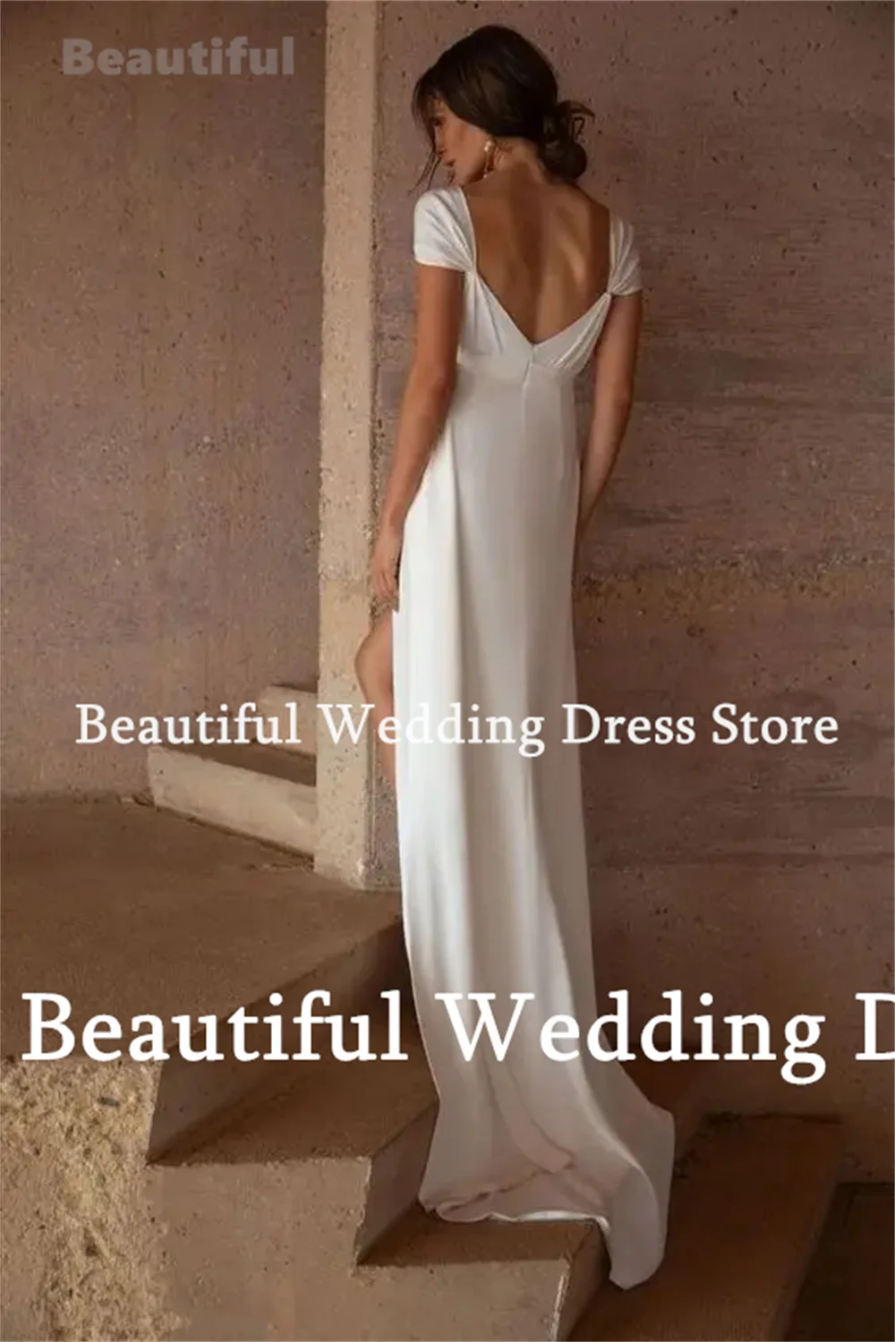 Рисунок 3 - Простое белое свадебное платье без рукавов