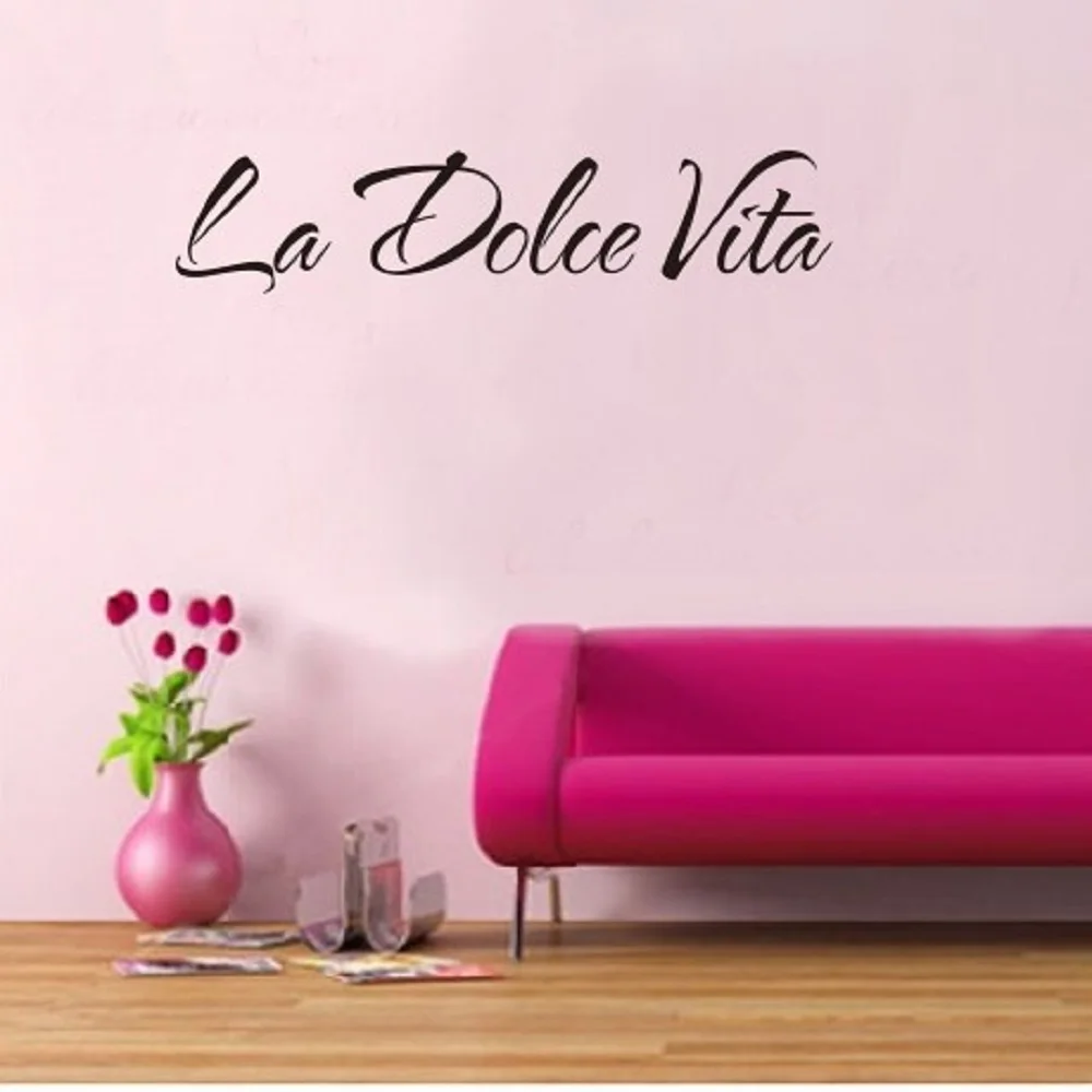 la dolce vita film creative quote home decor wall decal 8060 decorative