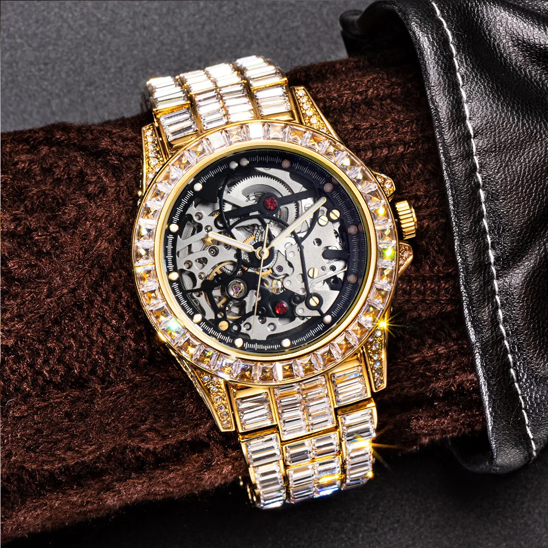 Fashion Hip-Hop Street Hipster Full-Automatic Hollow-Out Mechanical Men's Jewelry Watch