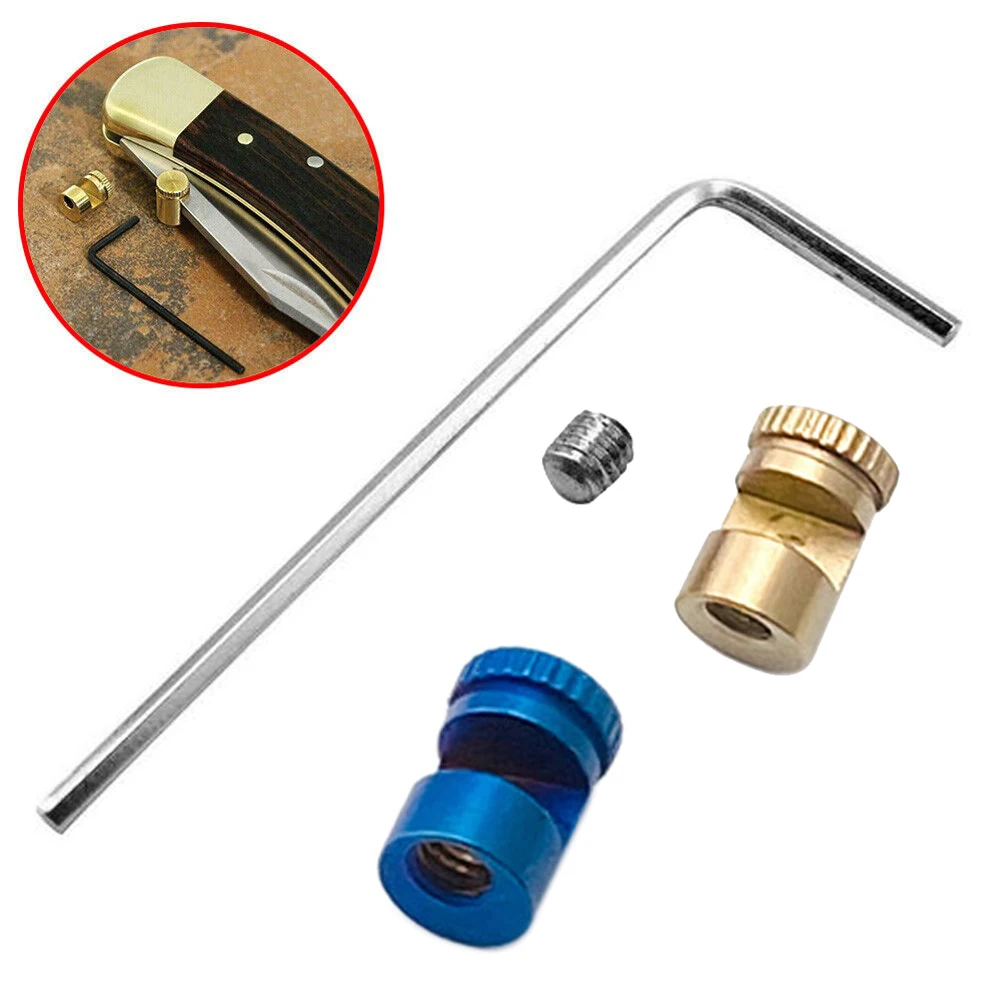 

3Pcs/Set 110 Thumb Stud Push Button 416 Stainless Steel 110 Screw Pusher Screw Wrench Outdoor Camping Tool Accessories