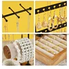 Jewelry Display Stand Retro Earring Wood Bracelet Organizer Vintage Holder Storage Rack 6