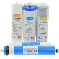 ใหม่เครื่องกรองน้ํา 5 ขั้นตอนตลับกรอง 75 gpd RO เมมเบรนระบบ Reverse Osmosis เครื่องกรองน้ําสําหรับครัวเรือน 3