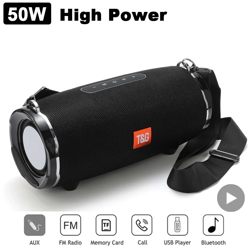 

Портативное радио Power ful, FM-радио, беспроводной динамик с Bluetooth, музыкальная звуковая шкатулка, Bluetooth, для сабвуфера высокой мощности, кровавы...