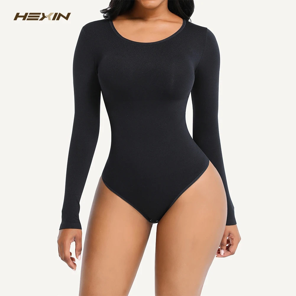 360° Long-Sleeved Bodysuit Shaper with Built-In Shapewear – BodyFlexx