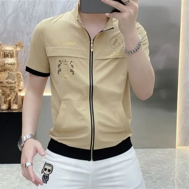 Men Casual Short Sleeved Shirt Spring Summer