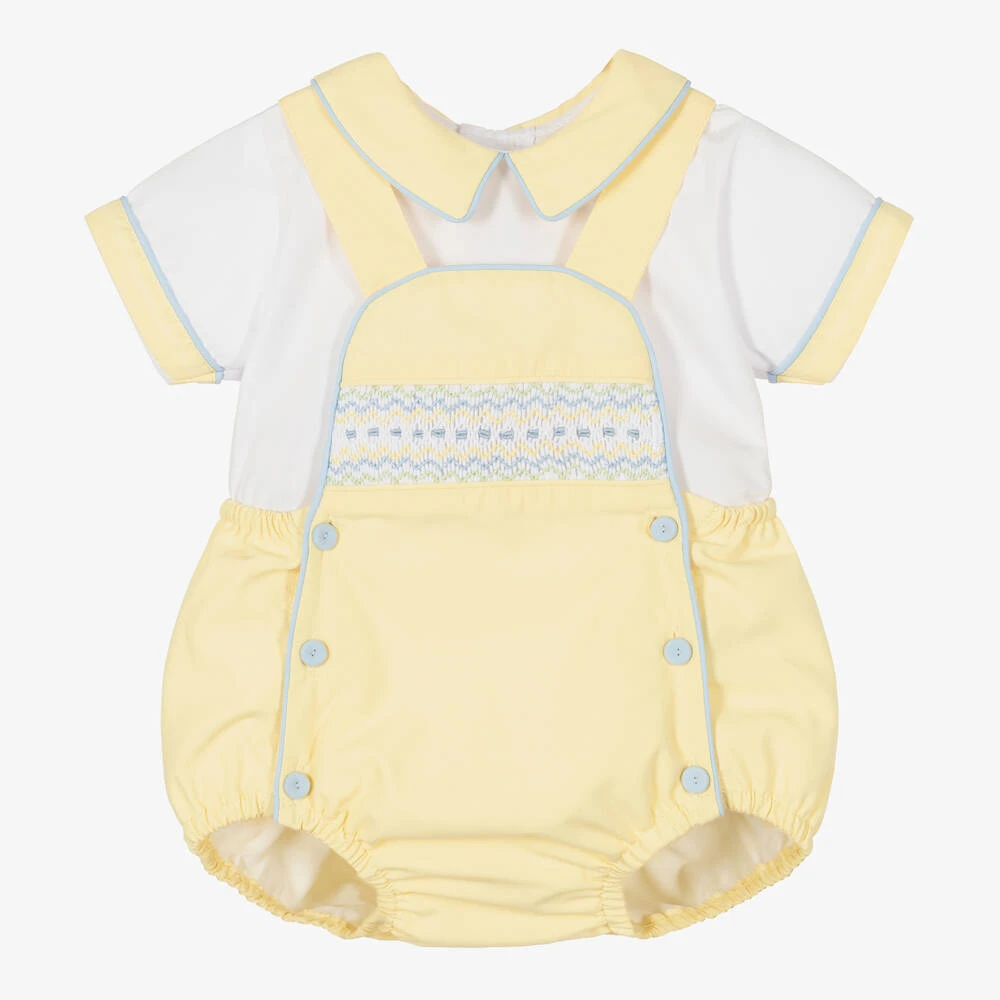 Baby Boy Clothing Set Yellow Boys Spanish Baby Clothing Children
