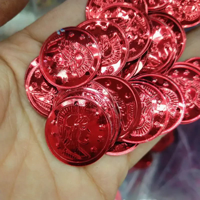 Sequins For Crafts Sequin Embroidery Accessories Sequin Sewing Accessories Sequins Accessories Sequins Jewelry Accessories 300pcs/lot 22mm Coin Sequin Pendant PVC Paillettes Sewing Craft Accessory General Head Portraits Belly Dance Scarf Silver Coins