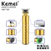 Kemei T9 Gold Hair Clipper Professional Electric Barber Zero Gapped Hair Trimmer 0mm Hair Cutting Machine Men USB Rechargeable 5