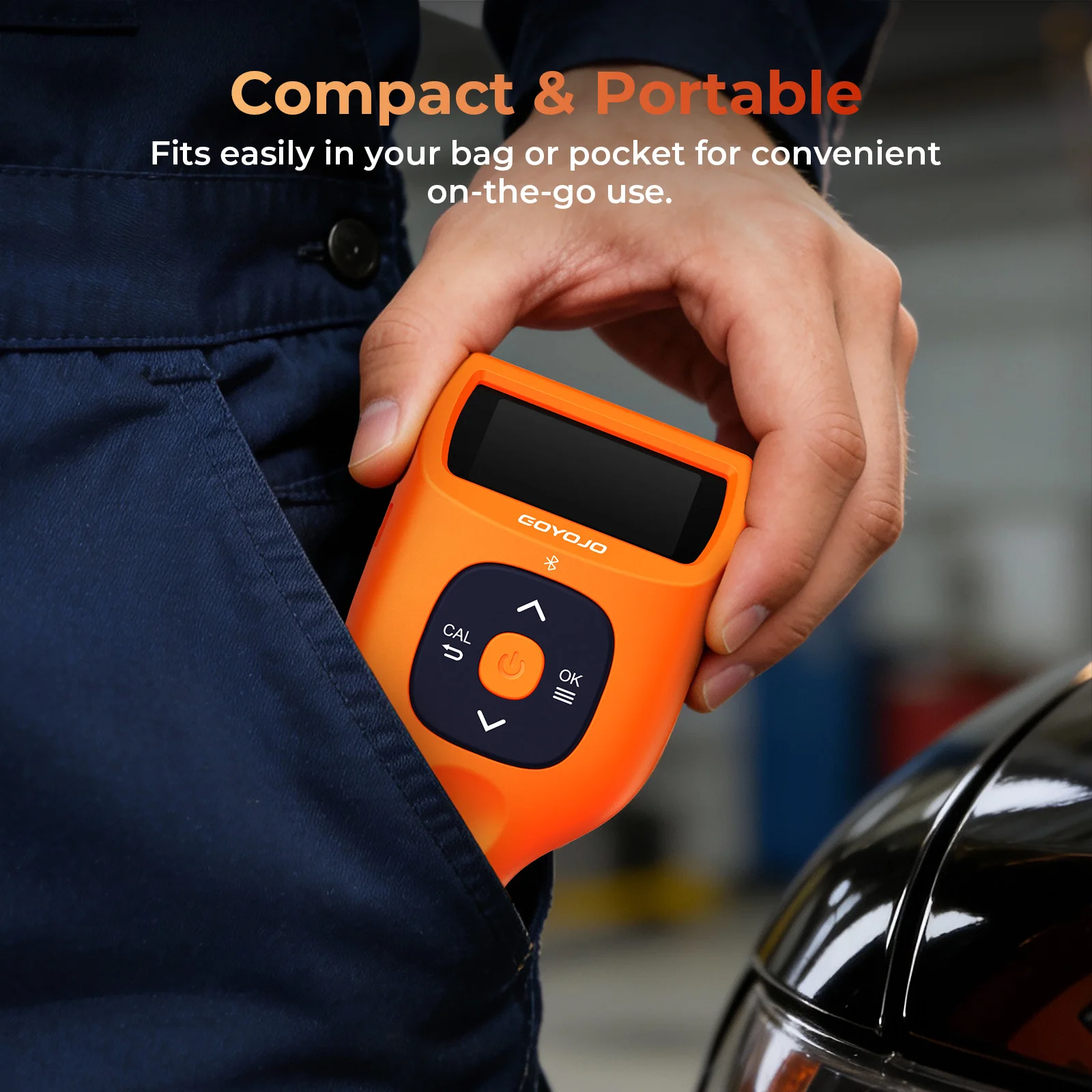Digital Paint Thickness Gauge Built-in Bluetooth 0.0-9900μm Fe/Al/Zi Putty Car P