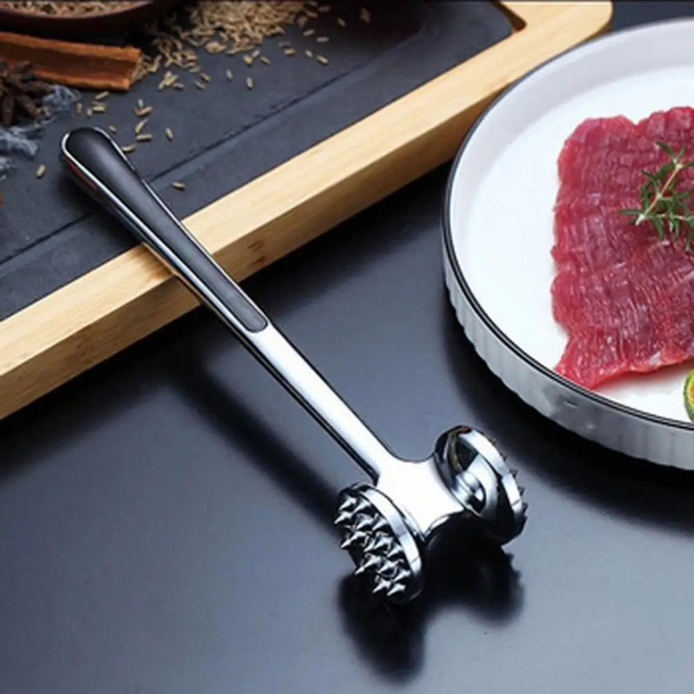 Meat Tenderizer Hammer Dual-Sided Mirror Polished Comfortable Grip Pounder Heavy Duty Pounder Tool For Steak Fish