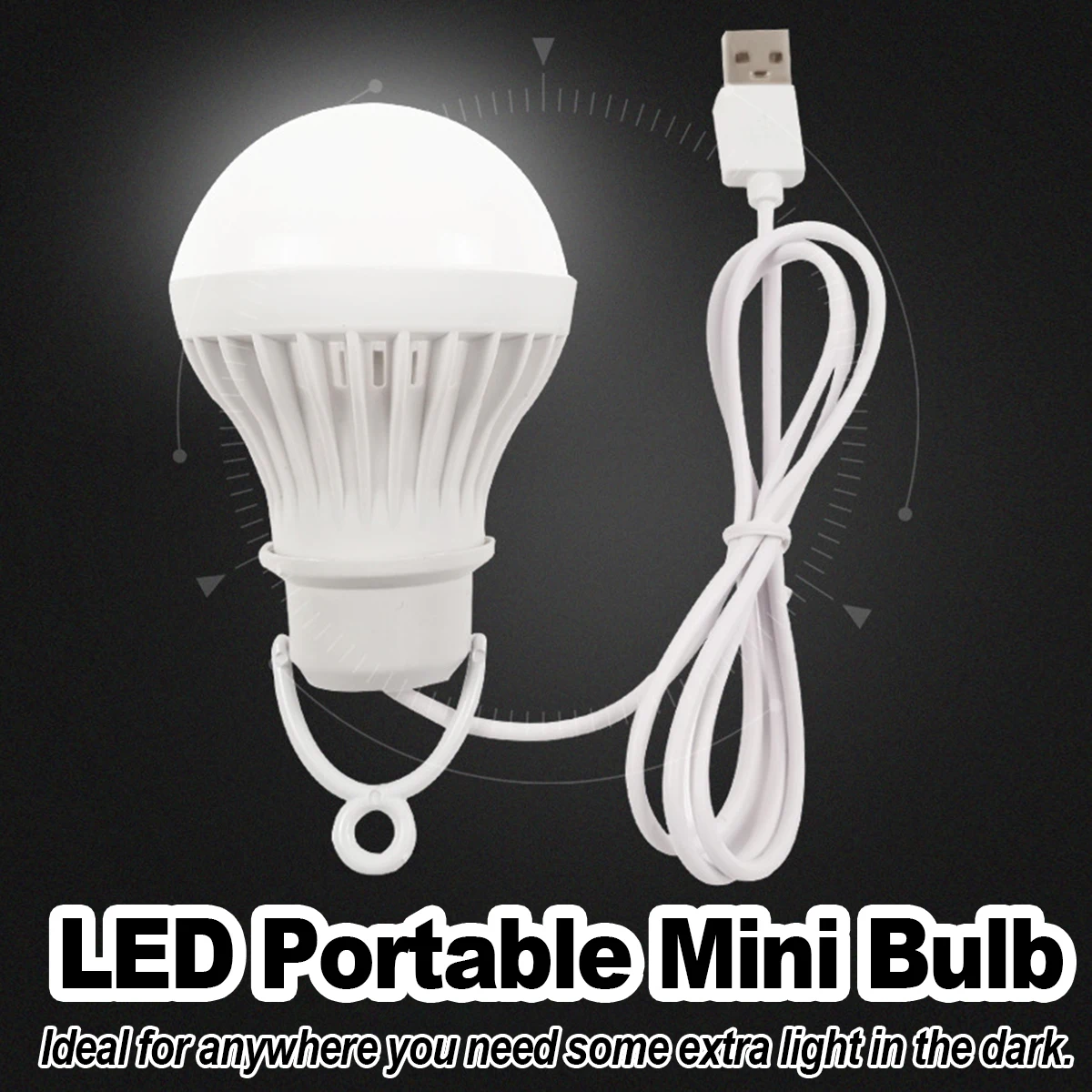 USB LED Camping Lampe 3w 5w 7w 9w 12w mit 1,2m Clip Linie 5v Glühbirne Outdoor Indoor Zimmer Licht Augenschutz USB Adapter Powered – Detail 1