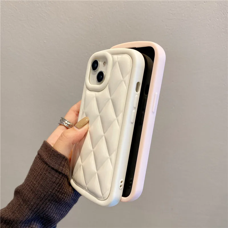 Trendy Square iPhone Case  Puffer Design with Many Color Options