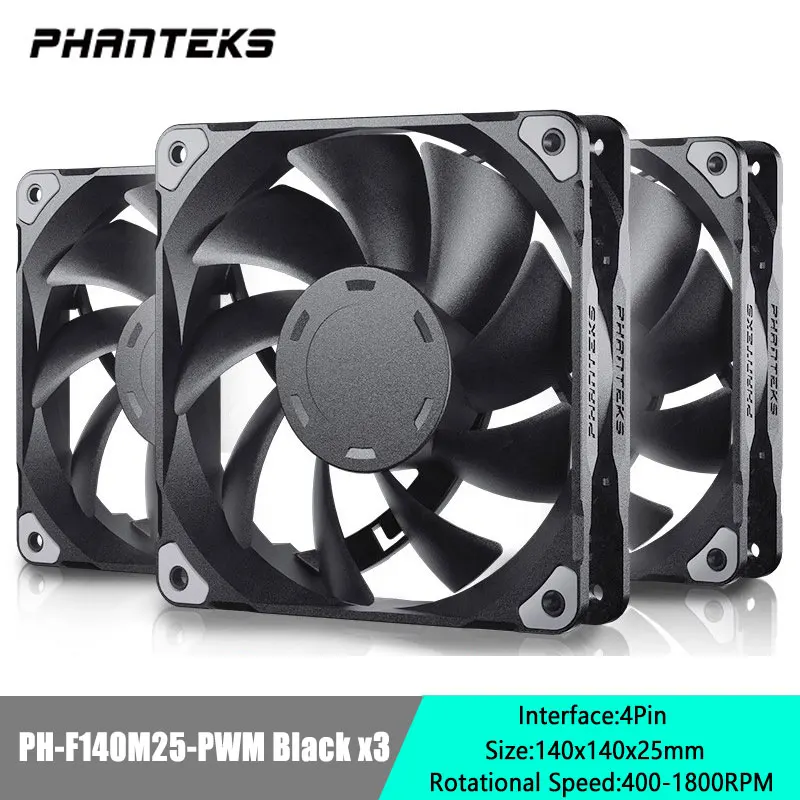 Phanteks-ventilador Silencioso para Cpu Rolamento Fdb em Cascata Alto Fluxo de ar M25-f140 F120 140 mm 120 mm Pinos Pwm 4002000rpm