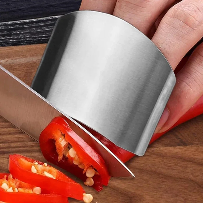 Stainless Steel Finger Guard Cutting Shiel 3/1pcs Adjustable Vegetable Cutting Thumb Guard Finger Protector Tools Kitchen Gadget Finger Protector Finger Guard