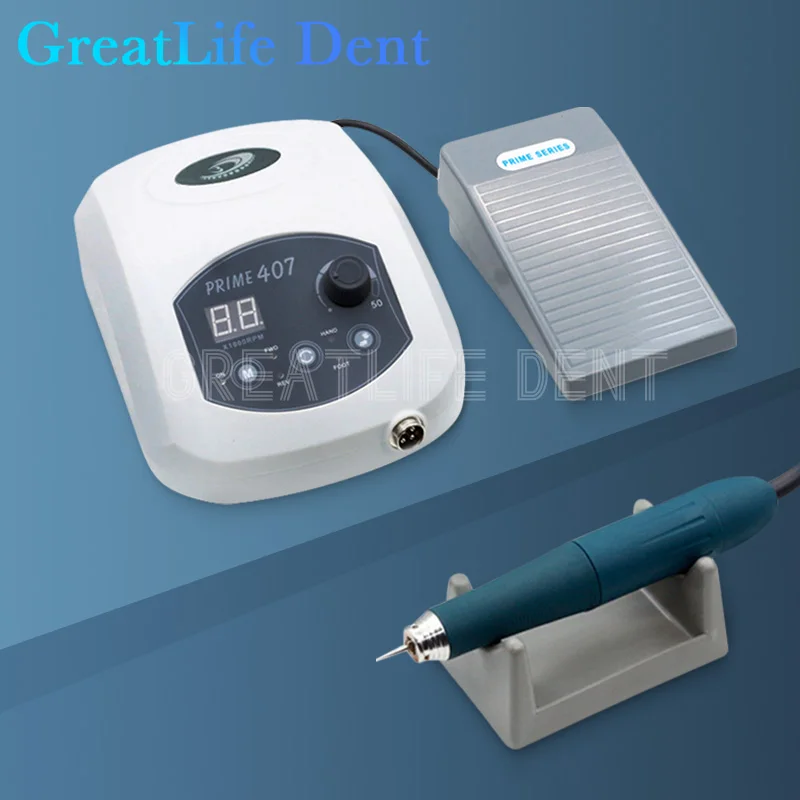 

GreatLife Dent 230W 50000 Rpm Brushless Polishing Machine Prime 407 Drills Machine Nail Jewelry Dental Micromotor Handpieces