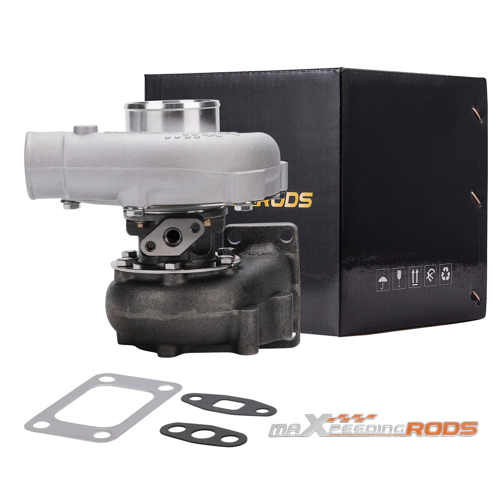 Turbocompressore Turbo Universale Per T3 T4 T04E A/R .50 Turbina A/R .57 Raffreddamento Ad Olio