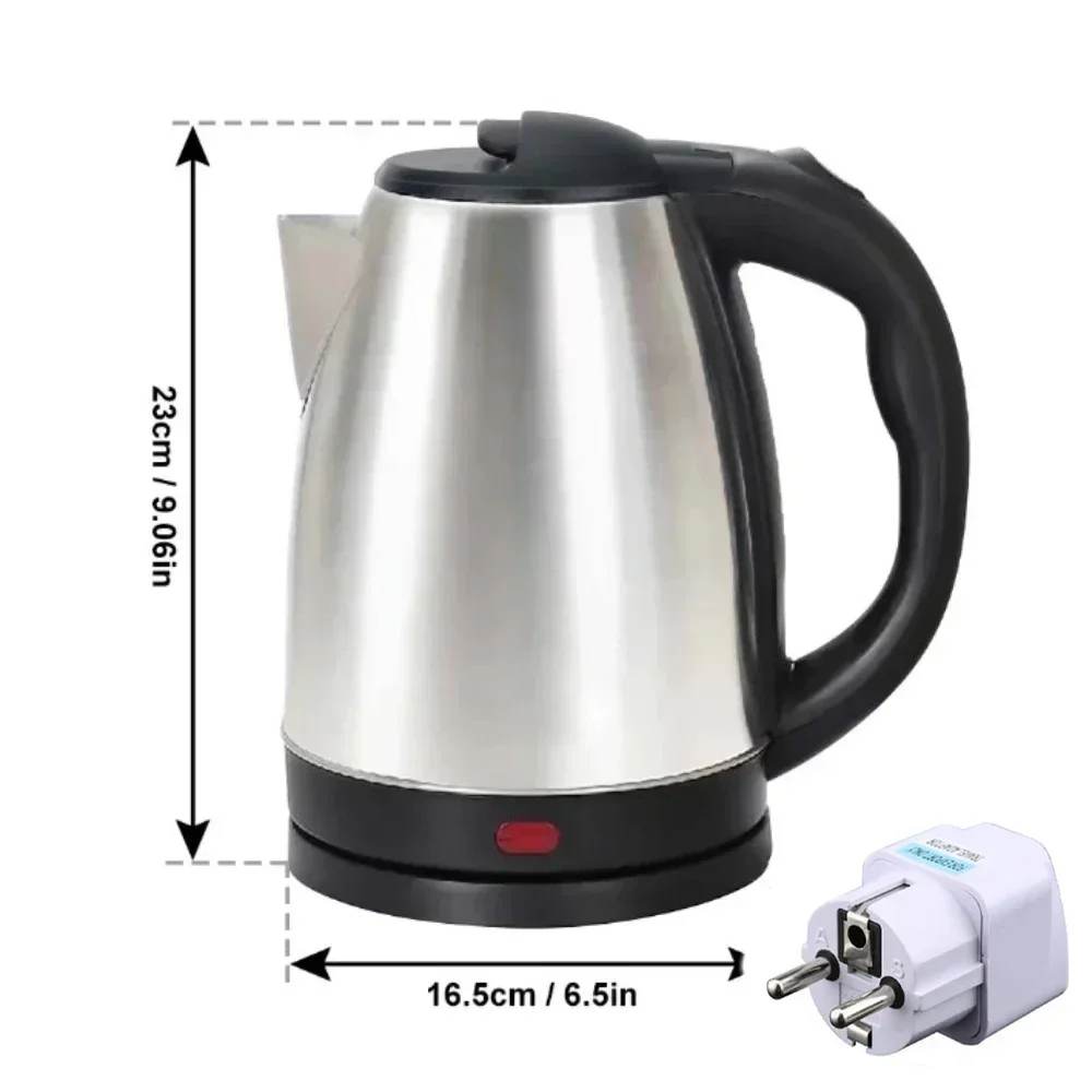 304 Stainless Steel Electric Kettle Portable 2L Coffee Pot Electric Water Heater Teapot 1500W Automatic Power Off Home Electric Kettle