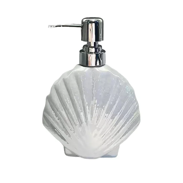 Creative เซรามิคเชลล์เจลทําความสะอาดมือขวดโรงแรมหรูอุปกรณ์ห้องน้ําแชมพูขวดโลชั่นเครื่องจ่ายสบู่ 6